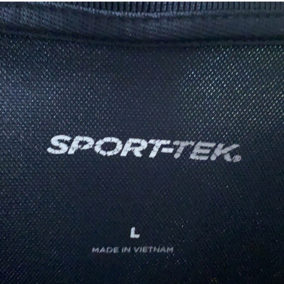 Sport-Tek Black Logo Polo Shirt Men Size L - Picture 3 of 8